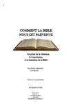 Comment la bible nous est parvenue